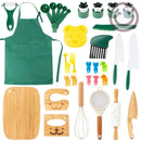 Kit de Cozinha Montessori com Faca de Madeira Segura para Crianças