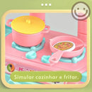 Conjunto de Cozinha Infantil com Panelinhas e Utensílios