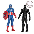 Kit 2 Bonecos Marvel Vingadores Clássicos Capitão América & Pantera Negra 15cm