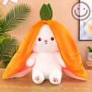Boneca De Pelúcia De Coelho De Morango De 35 Cm-Cenoura Conversível Fofo E Brinquedo De Frutas , Presente De Aniversário