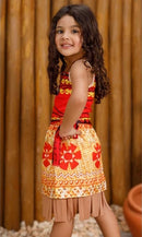 Fantasia Moana 2 Infantil com colar 1 a 10 anos