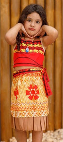 Fantasia Moana 2 Infantil com colar 1 a 10 anos