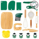 Kit de Cozinha Montessori com Faca de Madeira Segura para Crianças
