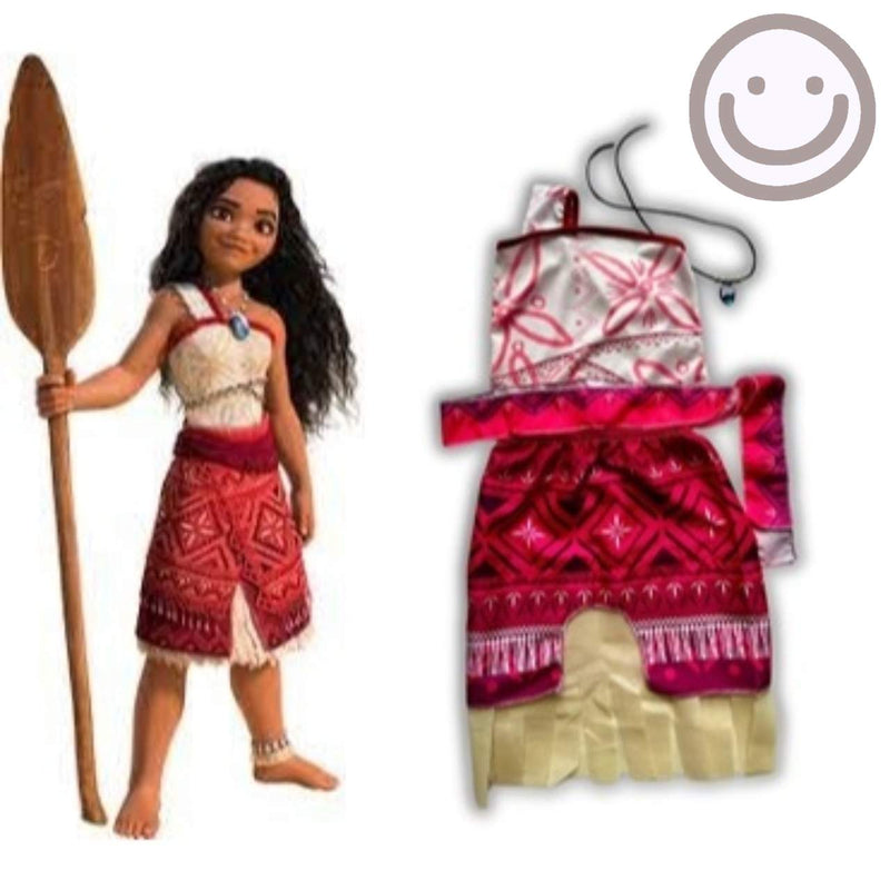 Fantasia Moana 2 Infantil com colar 1 a 10 anos