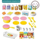 Conjunto de Cozinha Infantil com Panelinhas e Utensílios