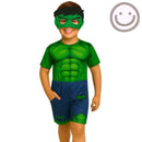 Fantasia Hulk criança Vingadores Heróis Com Máscara-Envio Imediato