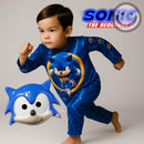Roupa Fantasia Infantil Longa Sonic Filme Azul