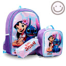 Mochila Infantil Feminina Escolar - Cabe Cadernos Grandes Cor Lilo Stitch