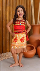 Fantasia Moana 2 Infantil com colar 1 a 10 anos