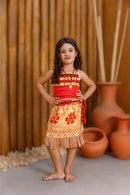 Fantasia Moana 2 Infantil com colar 1 a 10 anos